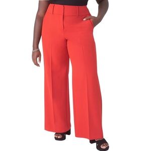 Lane Bryant Vibrant Red Wide-Leg Pants